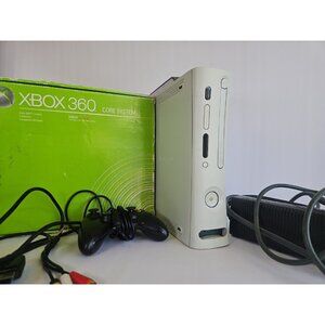 Microsoft Xbox 360 Core Console White Bundle - In Box, Disk Drive Issue, Tested